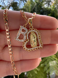 Lace Mary Heart & Initial