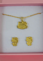 2 Piece Diamond Kitty Package Deal (Rolo Chain)