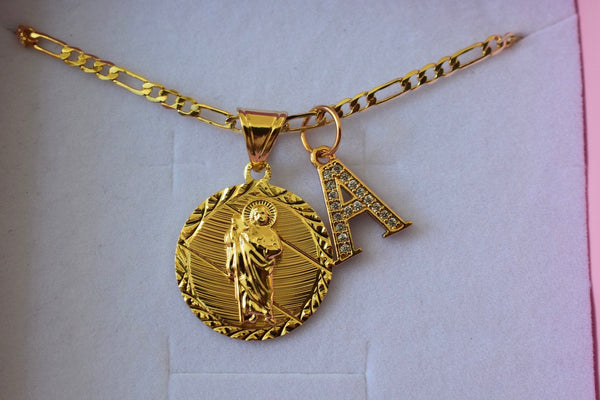 Round Classic Saint Jude & Initial