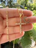 Maddy Cross & Initial (White)