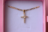 Baguette Heart Cross