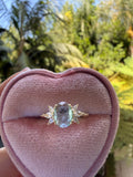 Vintage Style Oval Aqua
