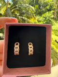 Cuban Link Huggie Hoops