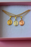 Small Oval In 3 Colors (Rolo Chain)