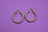 Hammered Tube Hoops In 2 Sizes