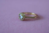 Gold Halo Ring (White)