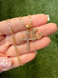 Kourtney Cross & Initial (Pink)
