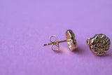 Round Nugget Stud Earrings