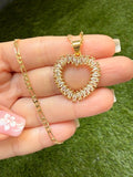 Baguette Heart Necklace
