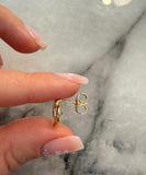 Open Heart Studs (Pink)