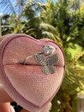 Pear Shape Flower Ring
