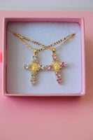 Pear Shape Mary Cross In 2 Colors