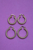 Hammered Tube Hoops In 2 Sizes