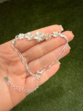 Silver Hibiscus Bracelet
