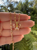 Enamel Butterfly Necklace