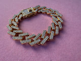 8 Inch Iced Out Link Bracelet