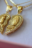 Diamond Saint Jude & Mary Heart Set