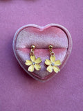 Dangle Flower Earrings (yellow)