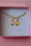 Small Oval Saint Jude In 2 Colors (Rolo Chain)