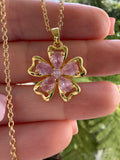 Pink Pear Flower Necklace