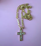Saint Cross On Men's Thick Chain