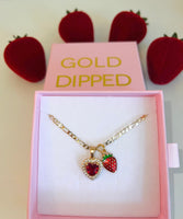 Strawberry And Sexy Heart Necklace