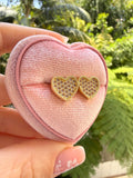 Cassie Heart Studs (Pink)