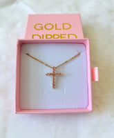 Pink Slider Cross (Gold)