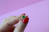 Gold Halo Ring (Green)
