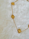 Gold 5 Clover Necklace