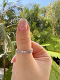 Adjustable Silver Pink Heart Band