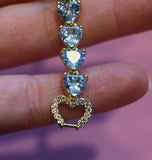 Heart Tennis Bracelet (White)