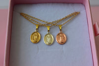 Small Oval In 3 Colors (Rolo Chain)
