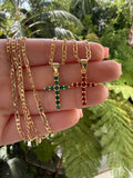 Emerald Or Ruby Inspired Cross