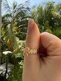Icy Bow Ring (Pink)