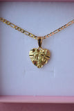 Diamond Cut Nugget Heart Necklace