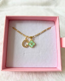 Pistachio Lucky Clover & Initial