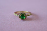 Gold Halo Ring (Green)
