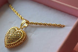 Iced Out Heart (Rope Chain)