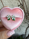 Delilah Flower Studs (teal)