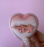 Enamel Flower Studs (pink)
