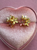 Flower Bouquet Studs (yellow, pink, white)