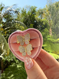 Diamond Butterfly Ring (Pink)