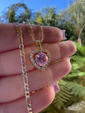 Pink Heart Necklace