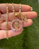 Pink Baguette Mary & Initial