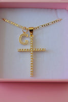Large Diamond Cross & Initial