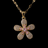 Pink Flower Necklace