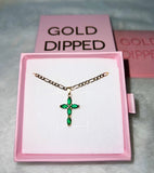 Emerald Marquise Cross