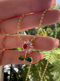 Pink Daisy (ball chain)