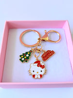 Xmas Kitty Keychain And Bag Charm